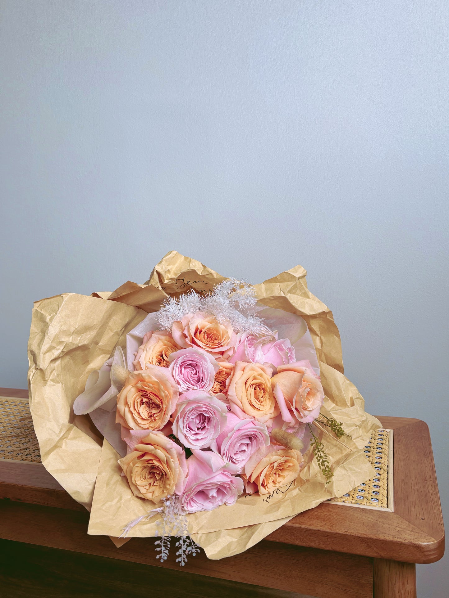 "Soft Sunrise" Fresh Rose Bouquet