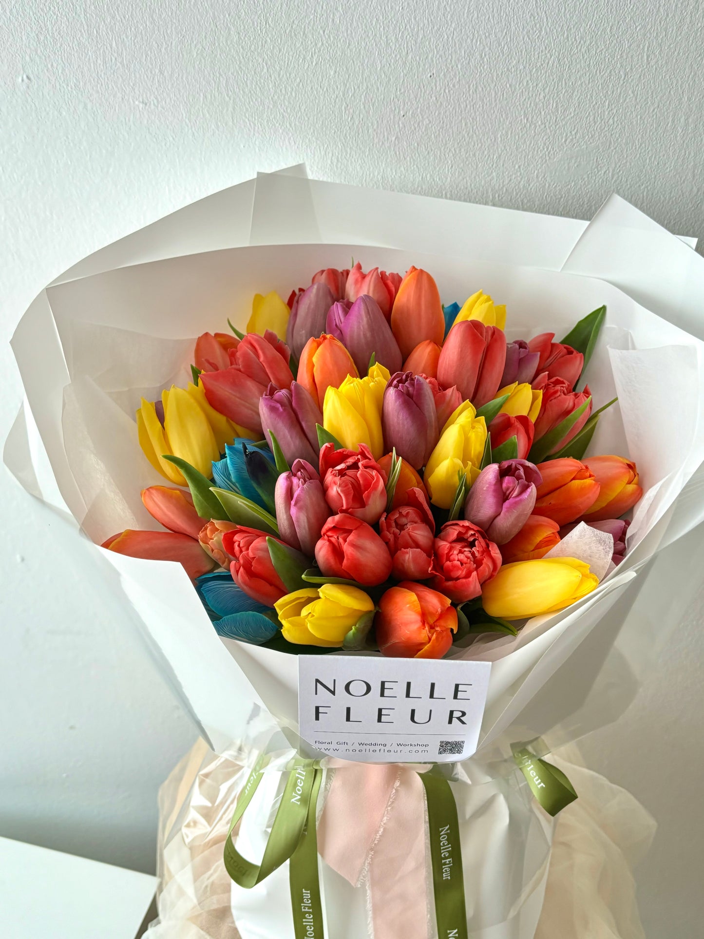 "Tapestry of Love" Tulips Fresh Flower Bouquet