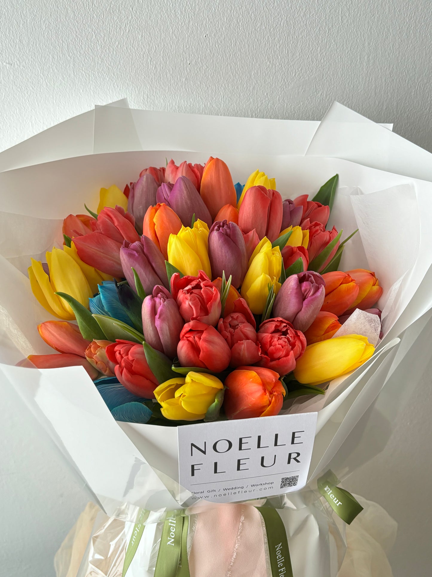 "Tapestry of Love" Tulips Fresh Flower Bouquet