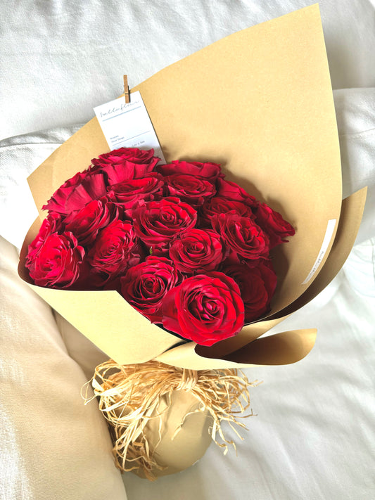 "Scarlet Serenade" Red Rose Bouquet