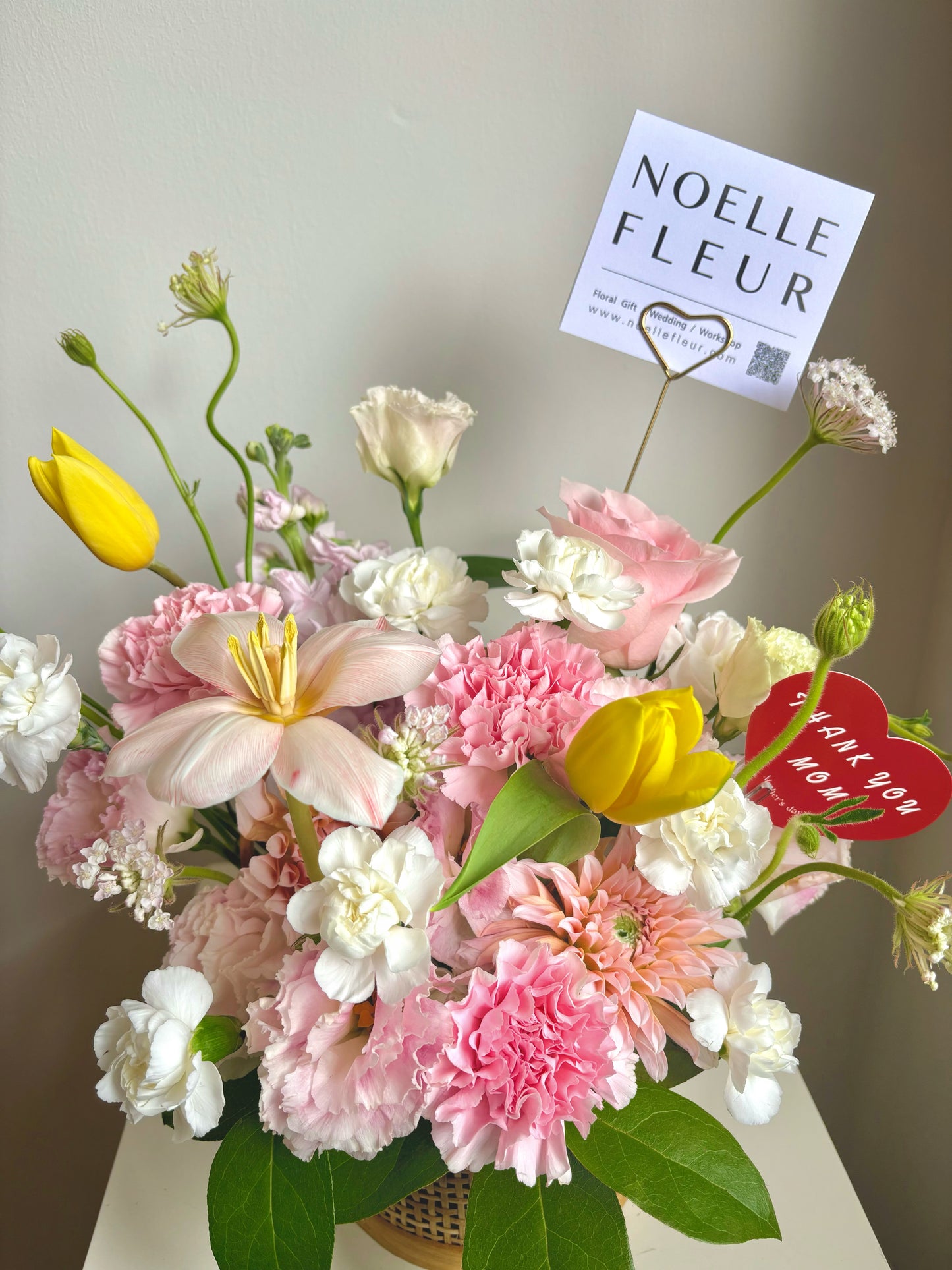 "Elegant Embrace" Fresh Flower Basket