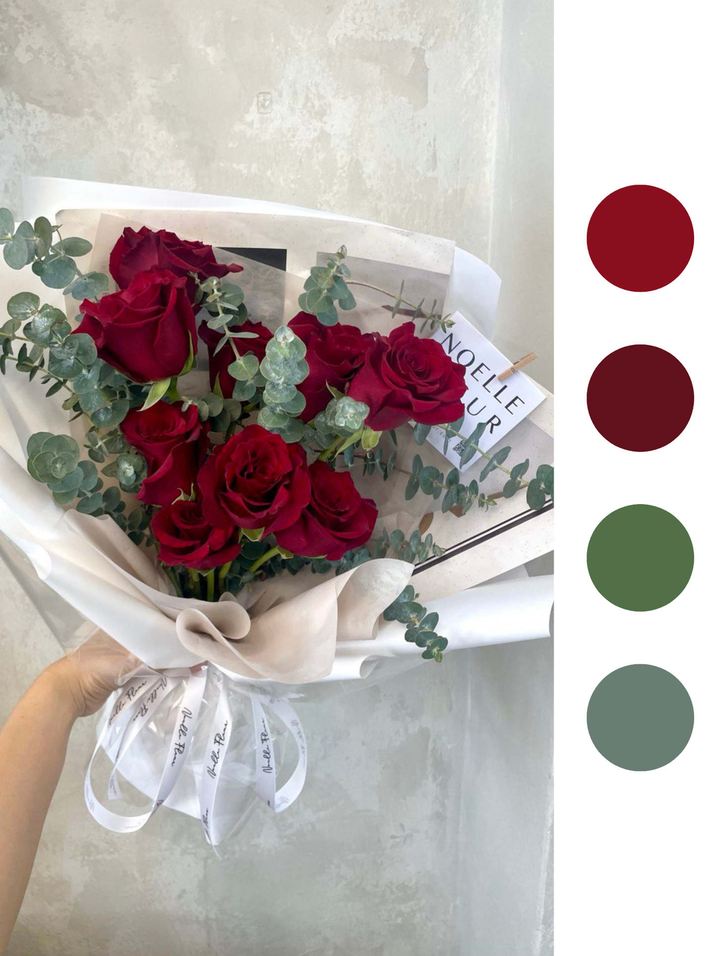 "Merlot Charm"  Rose Bouquet