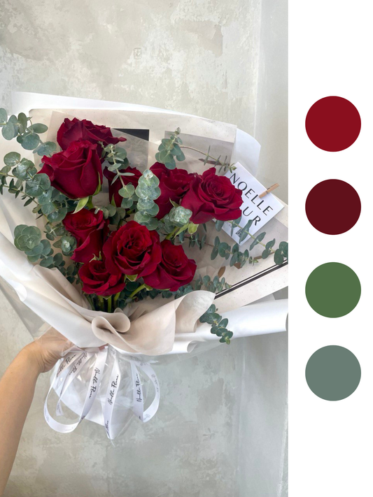 "Merlot Charm"  Rose Bouquet