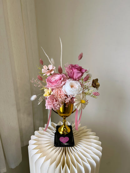 "Trophy of Gratitude" Preserved Flower Vase