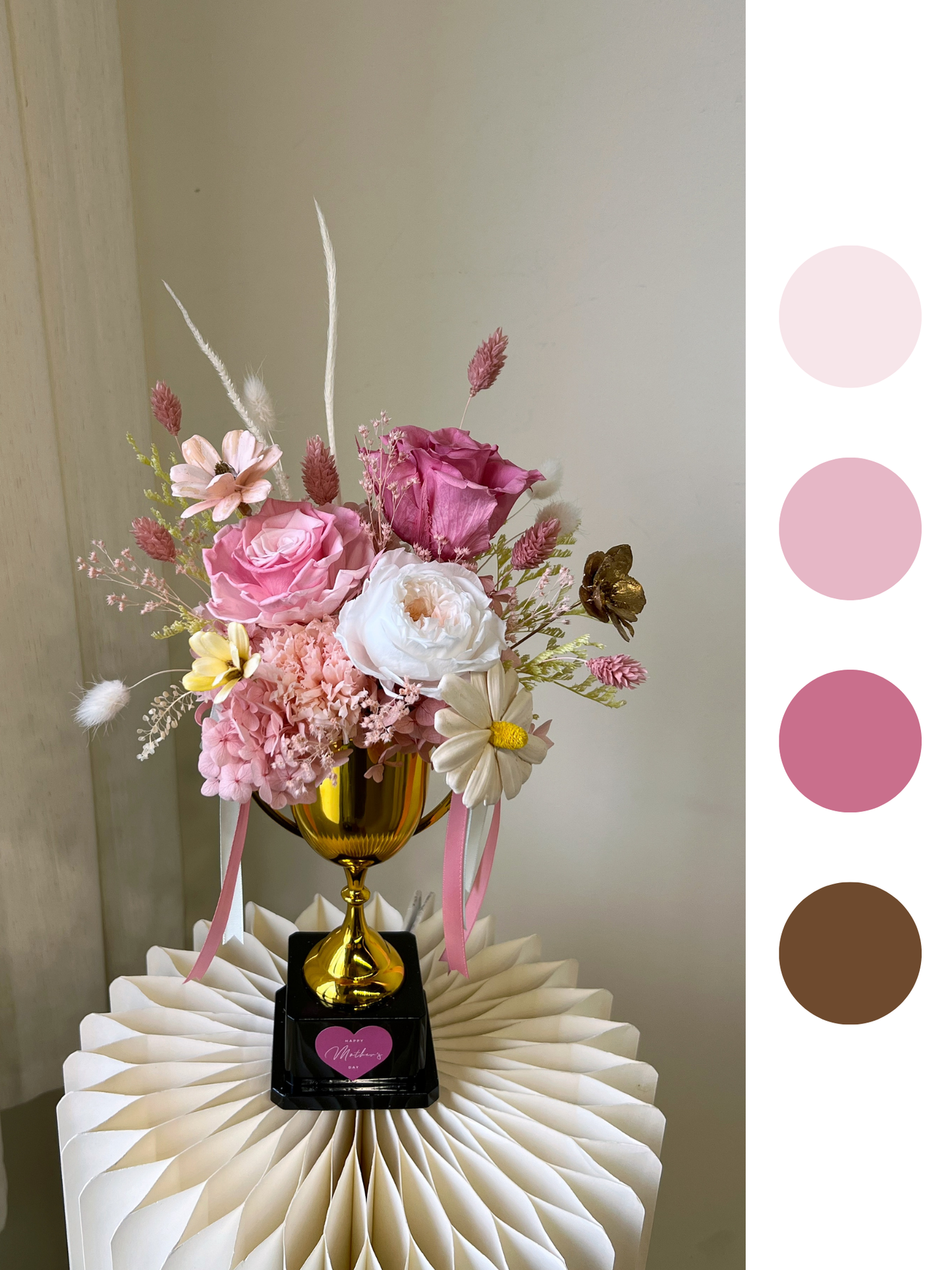 "Trophy of Gratitude" Preserved Flower Vase