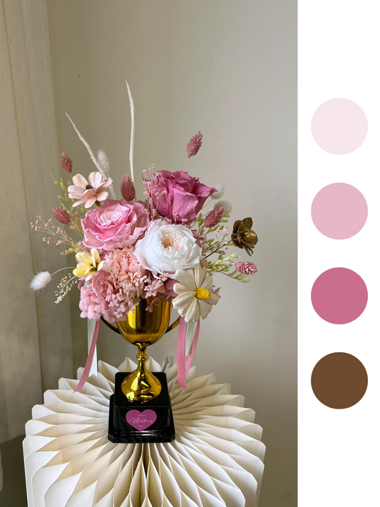 "Trophy of Gratitude" Preserved Flower Vase