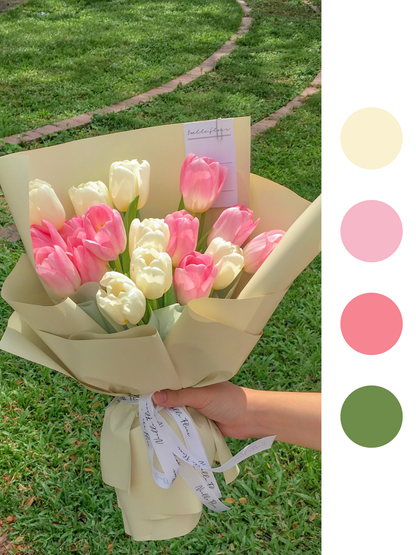 "Cotton Candy Dreams" Tulip Bouquet