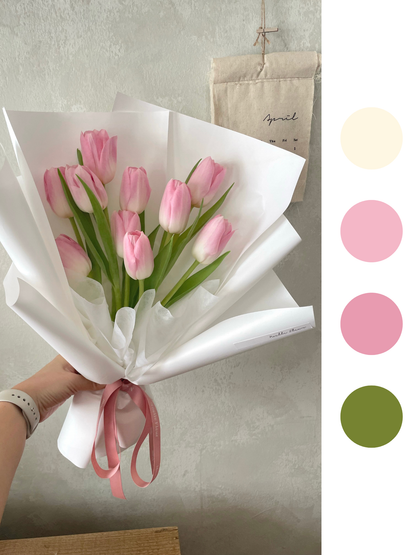 "Angelic" Fresh Tulips Bouquet