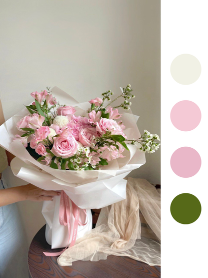 "Soft Petal Medley" Fresh Flower Bouquet