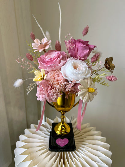 "Trophy of Gratitude" Preserved Flower Vase