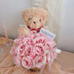 "Rosy Bear Embrace" Teddy Bear Rose Bloom Basket