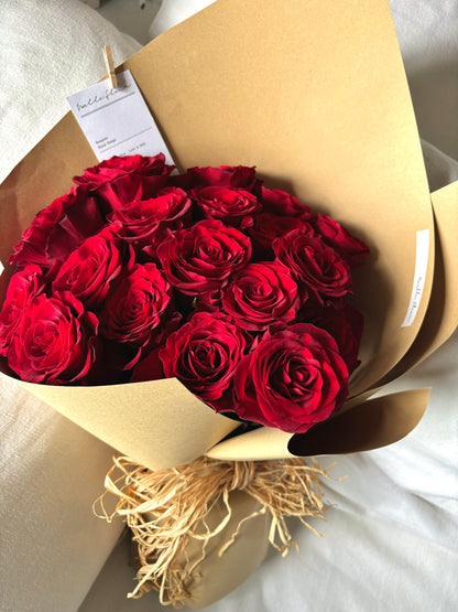"Scarlet Serenade" Red Rose Bouquet