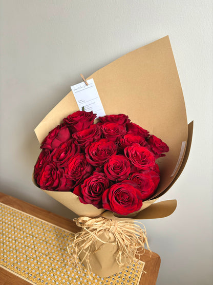 "Scarlet Serenade" Red Rose Bouquet