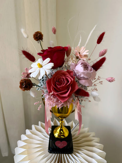 "Trophy of Gratitude" Preserved Flower Vase