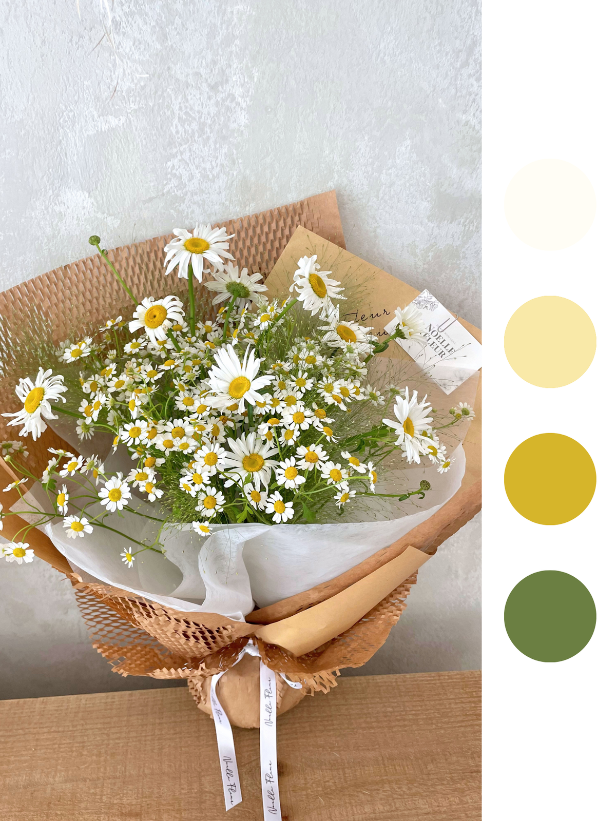 "Daisy Meadow" Fresh Tanacetum & Aster Daisy Fresh Flower Bouquet