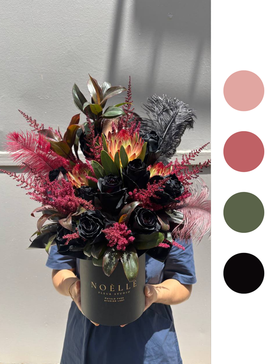 "Midnight Ember" Fresh Flower Bloom Box