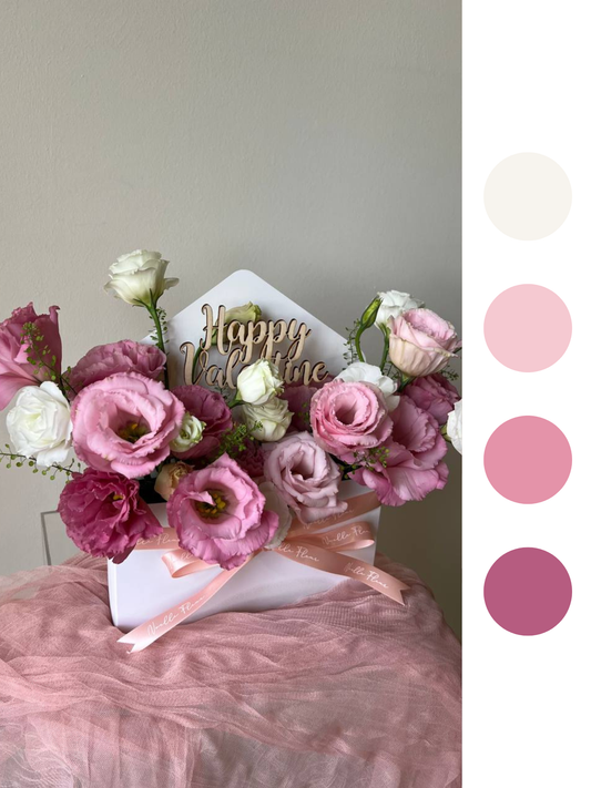 "First Blush" Fresh Flower Letter Bloom Box