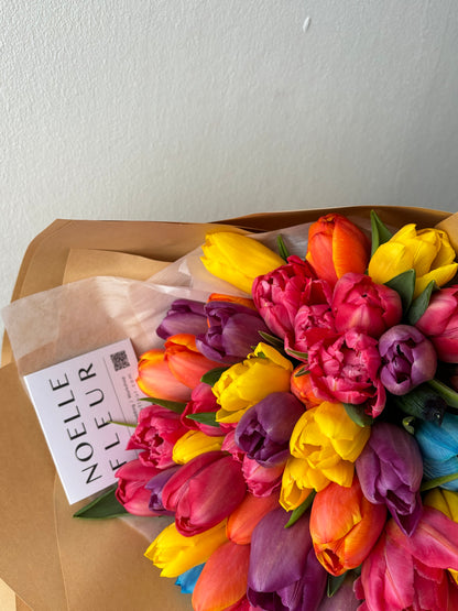 "Tapestry of Love" Tulips Fresh Flower Bouquet