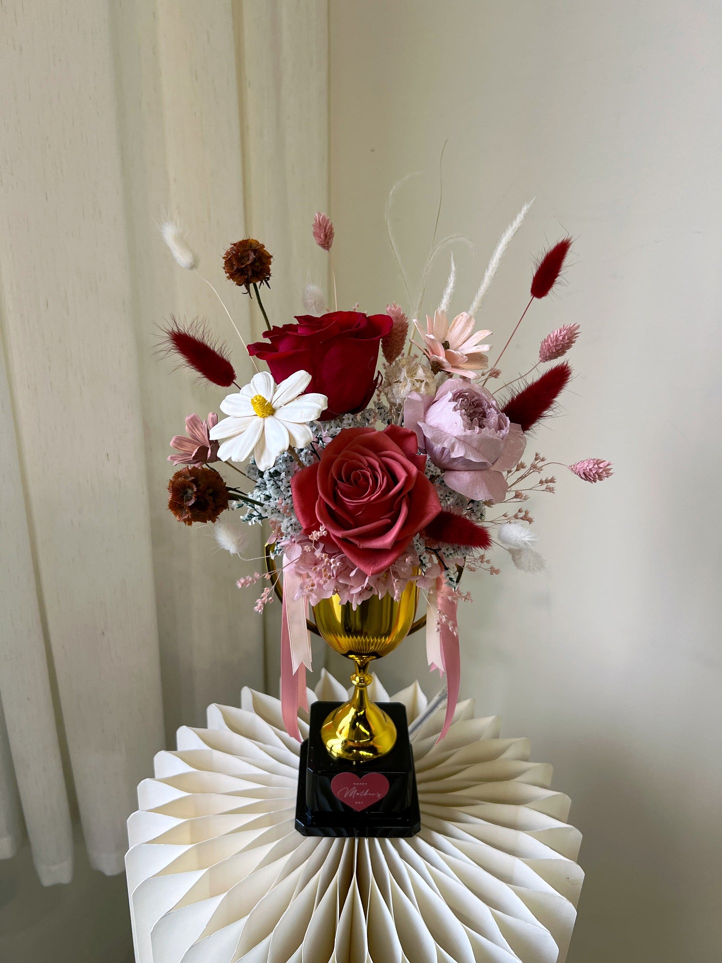 "Trophy of Gratitude" Preserved Flower Vase