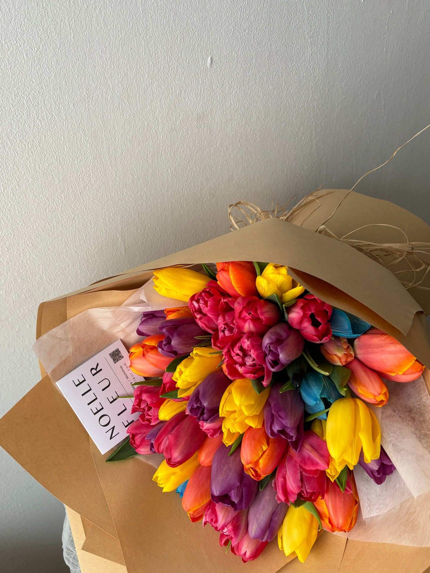 Mother’s Day Special | "Tapestry of Love" Tulips Fresh Flower Bouquet (Kraft)