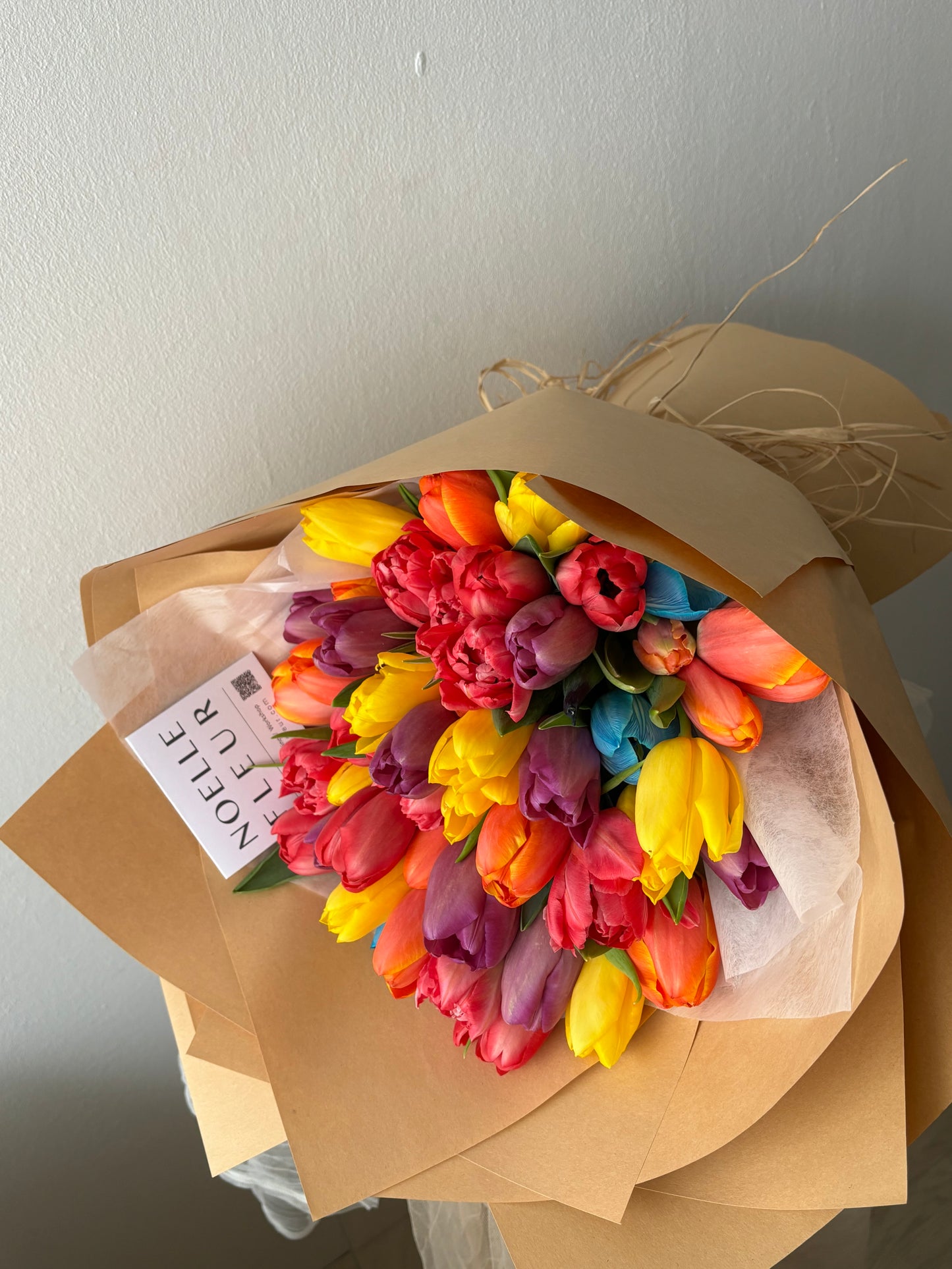 Mother’s Day Special | "Tapestry of Love" Tulips Fresh Flower Bouquet (Kraft)