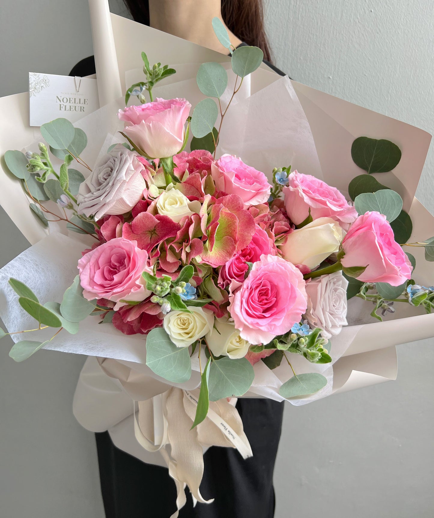 "Rosewater Dreams" Hydrangea Mix Rose Bouquet