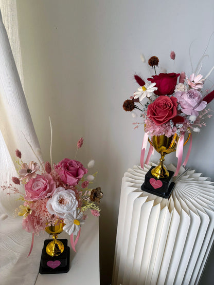 "Trophy of Gratitude" Preserved Flower Vase