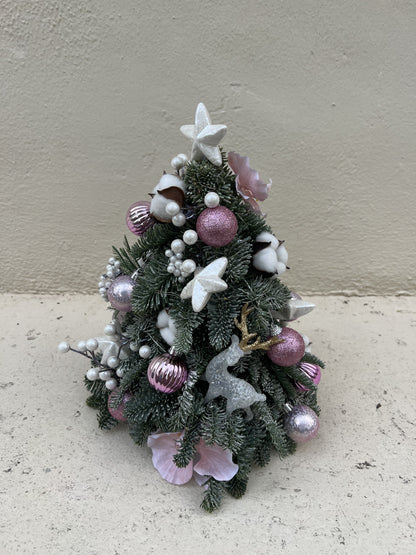 "Starlight - Frosty" Mini Christmas Tree (Fresh Fir)