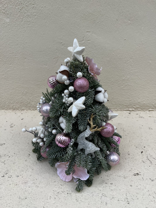 "Starlight - Frosty" Mini Christmas Tree (Fresh Fir)