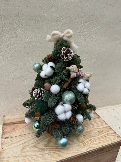 "Starlight - Mint" Mini Christmas Tree (Fresh Fir)