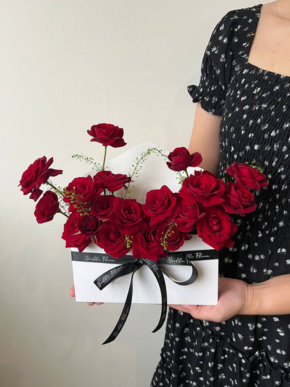 "Sealed With a Kiss" Fresh Flower Letter Bloom Box