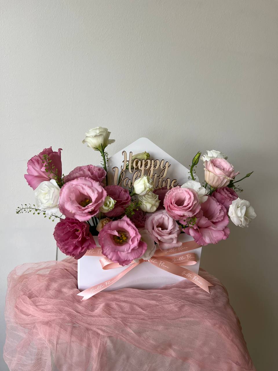 "First Blush" Fresh Flower Letter Bloom Box