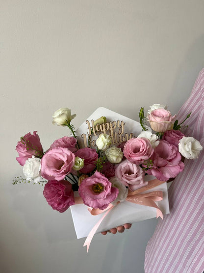 "First Blush" Fresh Flower Letter Bloom Box