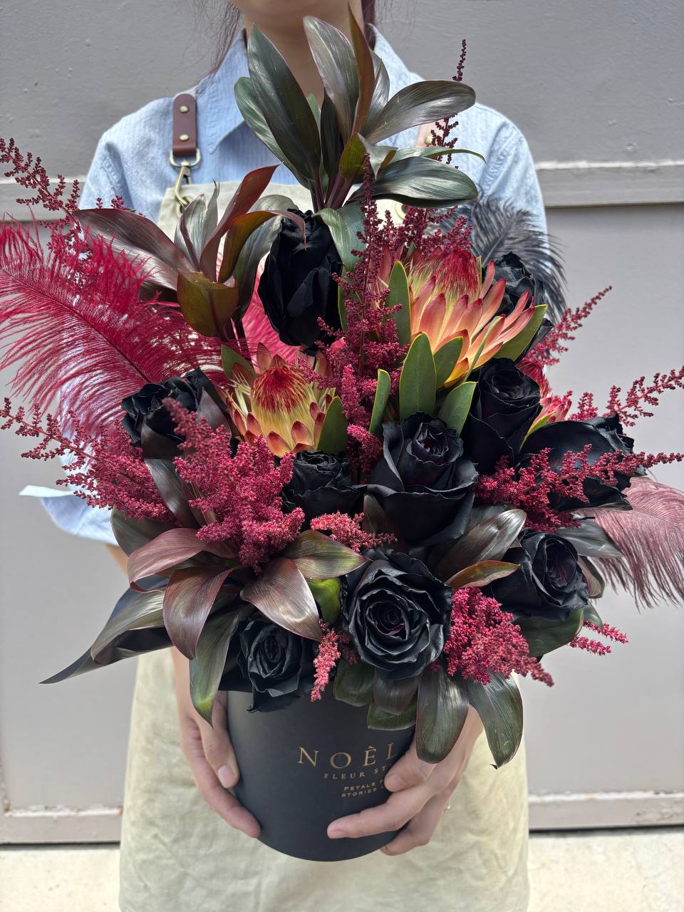 "Midnight Ember" Fresh Flower Bloom Box