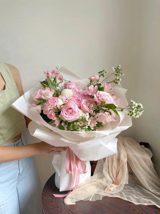 "Soft Petal Medley" Fresh Flower Bouquet | Noelle Fleur