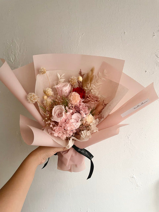 "Everlasting Pink" Preserved Flower Bouquet