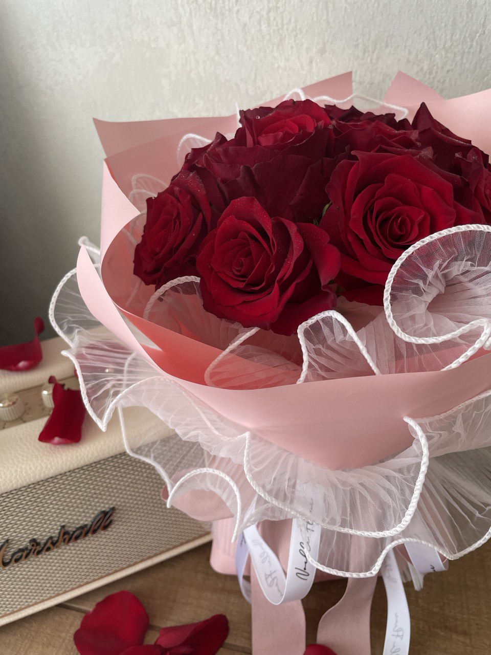 "Scarlet Romance" Red Rose Bouquet