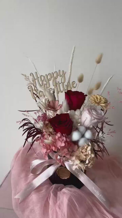 "Yours Forever" Preserved Flower Jar