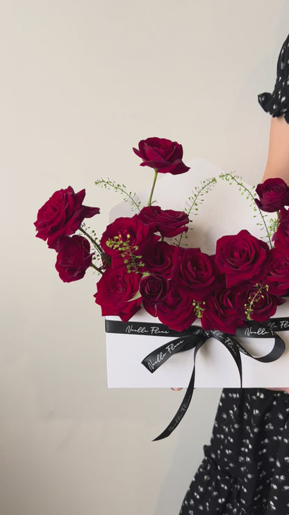 "Sealed With a Kiss" Fresh Flower Letter Bloom Box