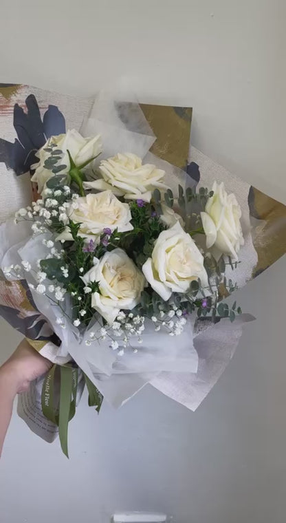 "Lychee Blossom" Rose Bouquet