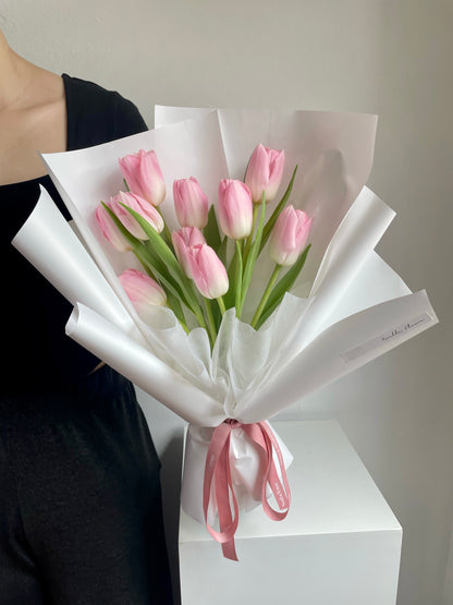 "Angelic" Fresh Tulips Bouquet
