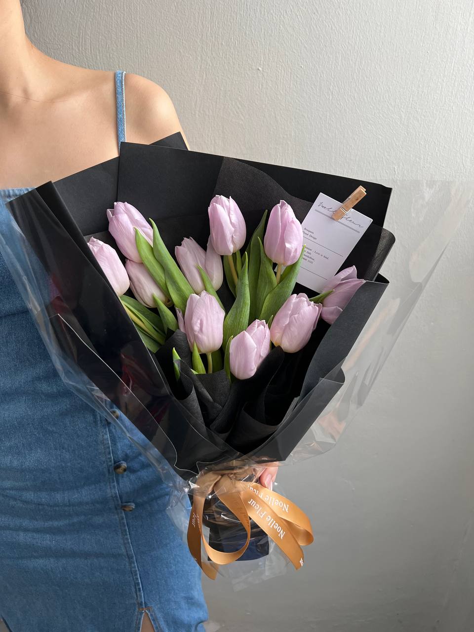 "Lavender Moonlight" Purple Fresh Tulips bouquet |Noelle Fleur