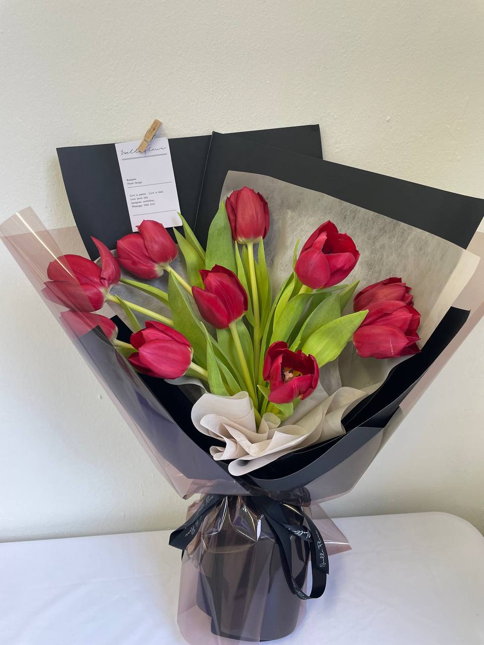 "Ruby" Red Tulips Bouquet